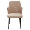 Стул HERMAN БЕЖЕВЫЙ #5, велюр / черный каркас М-City