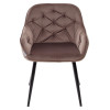 Стул BREEZE BLUVEL-38 LATTE, велюр/ черный каркас М-City