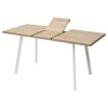 Стол ФИН 120 Дуб Канзас/ белый каркас М-City