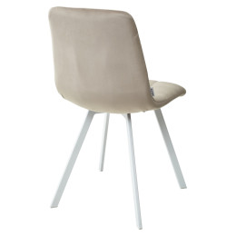 Стул CHILLI SQUARE G108-10 светлый кварц/ белый каркас, велюр М-City