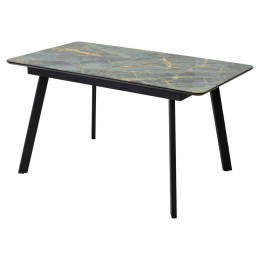 Стол АРУБА 140 ШТОРМ, стекло / ЧЕРНЫЙ М-City