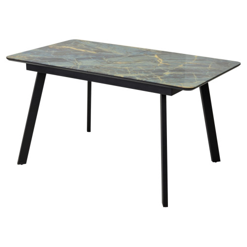 Стол АРУБА 140 ШТОРМ, стекло / ЧЕРНЫЙ М-City