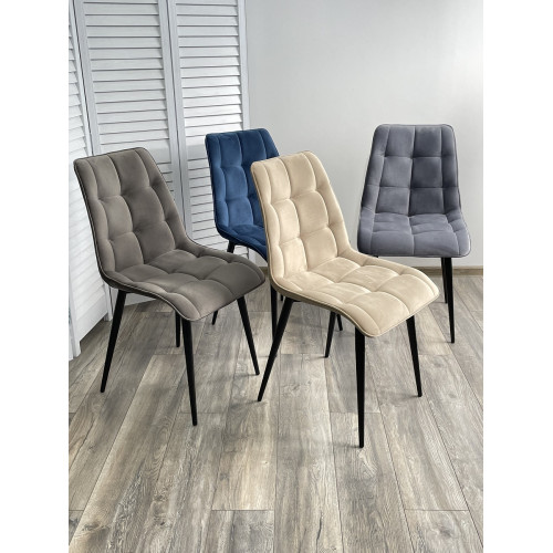 Стул CHIC-Q графит #14, велюр / черный каркас М-City