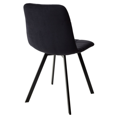 Стул CHILLI-Q SQUARE черный #H75, велюр / черный каркас М-City