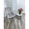 Стул MONACO UF910-02 LIGHT GREY, велюр/белый каркас M-City