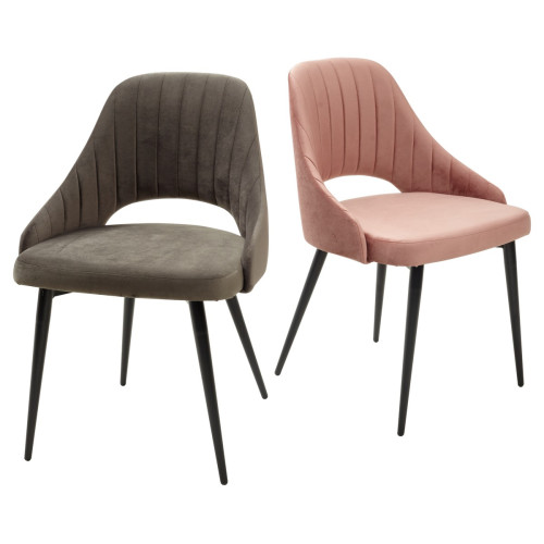 Стул FANTINE-LS ГРАФИТ #14, велюр / черный каркас М-City