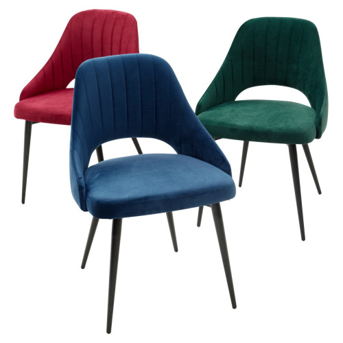 Стул FANTINE-LS ГРАФИТ #14, велюр / черный каркас М-City