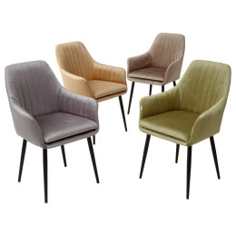 Стул Роден Blitz 16 Серый, велюр / черный каркас M-City