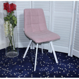 Стул CHILLI SQUARE UF860-04B сиреневый, ткань/ белый каркас М-City