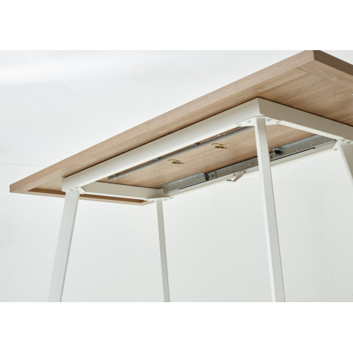 Стол ФИН 120 Дуб Канзас/ белый каркас М-City