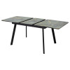 Стол АРУБА 140 ШТОРМ, стекло / ЧЕРНЫЙ М-City