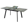 Стол АРУБА 140 ШТОРМ, стекло / ЧЕРНЫЙ М-City