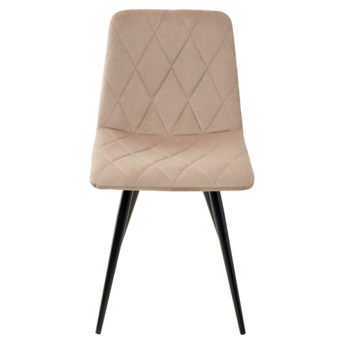 Стул CHILLI-X БЕЖЕВЫЙ #5, велюр / черный каркас М-City