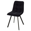 Стул CHILLI-Q SQUARE черный #H75, велюр / черный каркас М-City