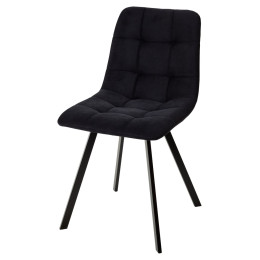 Стул CHILLI-Q SQUARE черный #H75, велюр / черный каркас М-City