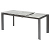 Стол CORNER 120 ITALIAN DARK GREY Серый мрамор глянцевый, керамика/ GREY1 М-City