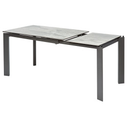 Стол CORNER 120 ITALIAN DARK GREY Серый мрамор глянцевый, керамика/ GREY1 М-City