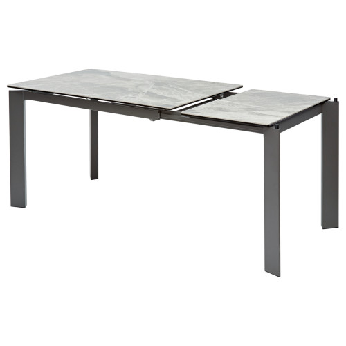 Стол CORNER 120 ITALIAN DARK GREY Серый мрамор глянцевый, керамика/ GREY1 М-City