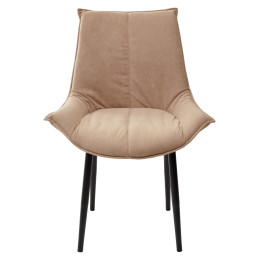 Стул Осло Молочный шоколад Vivaldi #V21, велюр / черный каркас M-City БЕЗ НДС