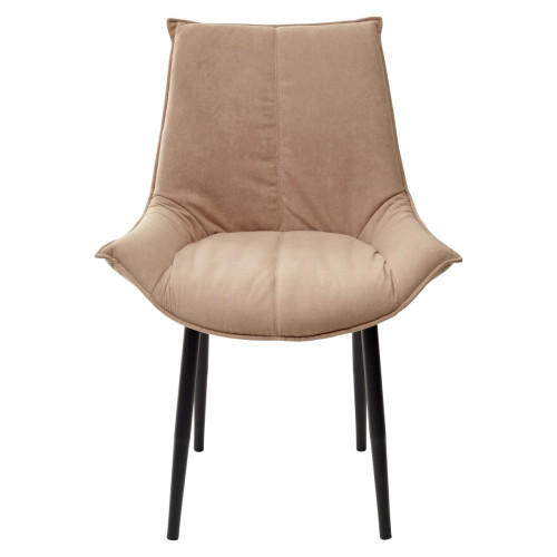 Стул Осло Молочный шоколад Vivaldi #V21, велюр / черный каркас M-City БЕЗ НДС