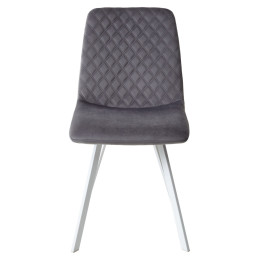 Стул DAIQUIRI BLUVEL-14 GREY / белый каркас, велюр М-City