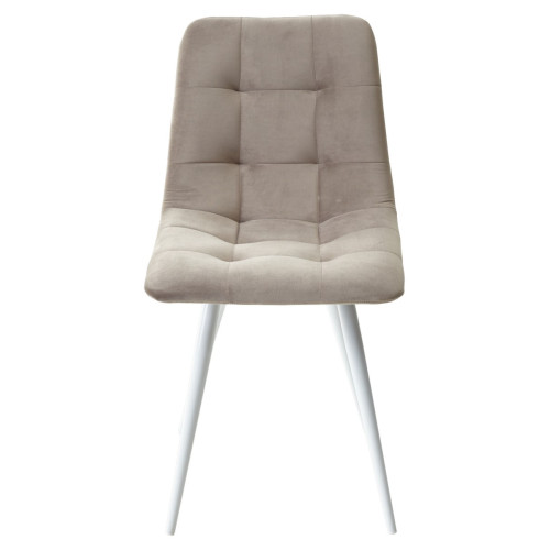 Стул CHILLI-Q латте #25, велюр / белый каркас М-City