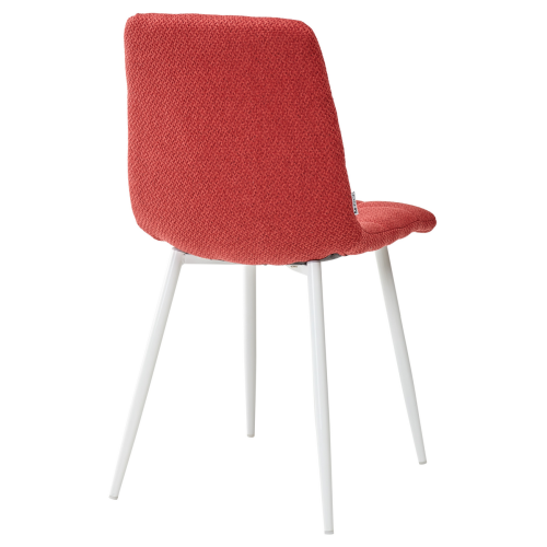 Стул CHILLI TRF-04 красный, ткань / белый каркас М-City