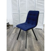 Стул CHILLI-Q SQUARE темно-синий #H60, велюр / черный каркас М-City