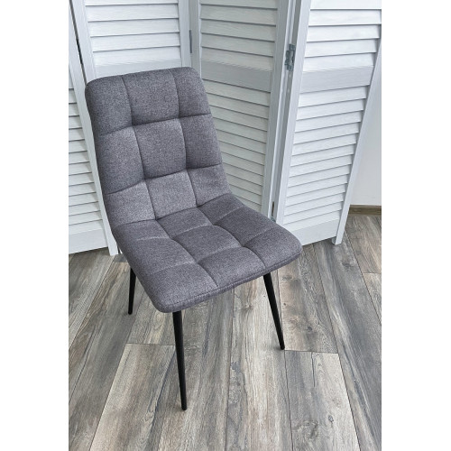 Стул ДИЛАН, цвет серый, ткань / черный каркас М-City