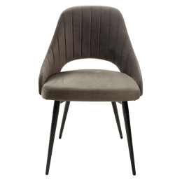 Стул FANTINE-LS ГРАФИТ #14, велюр / черный каркас М-City