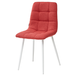 Стул CHILLI TRF-04 красный, ткань / белый каркас М-City