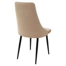 Стул Руссо Premier 04 Бежевый, велюр / черный каркас M-City БЕЗ НДС