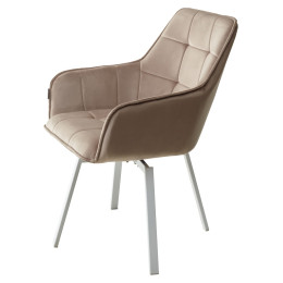 Стул MAVERICK BLUVEL-40 BEIGE/ белый каркас, поворот.360 град. М-City