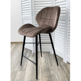 Полубарный стул MARCEL BLUVEL-38 LATTE (H=65cm), велюр М-City