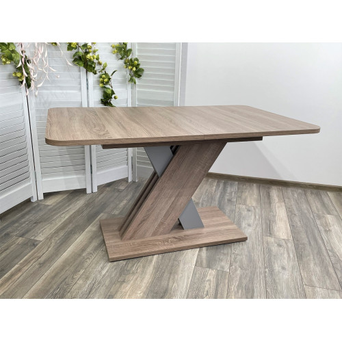 Стол EXEL 140 Дуб Трюфель/ Алюминий М-City