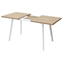 Стол ФИН 120 Дуб Канзас/ белый каркас М-City
