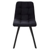 Стул CHILLI-Q SQUARE черный #H75, велюр / черный каркас М-City