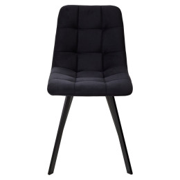 Стул CHILLI-Q SQUARE черный #H75, велюр / черный каркас М-City