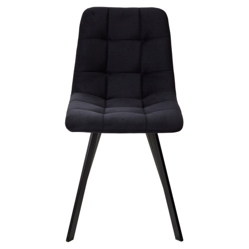 Стул CHILLI-Q SQUARE черный #H75, велюр / черный каркас М-City