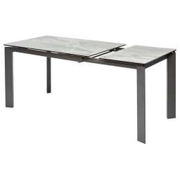 Стол CORNER 120 ITALIAN DARK GREY Серый мрамор глянцевый, керамика/ GREY1 М-City