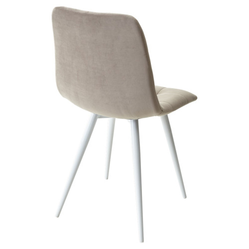 Стул CHILLI-Q латте #25, велюр / белый каркас М-City