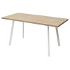 Стол ФИН 120 Дуб Канзас/ белый каркас М-City