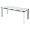 Стол CREMONA 160 KL-188 Контрастный мрамор / белый каркас М-City