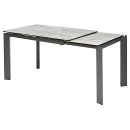 Стол CORNER 120 ITALIAN DARK GREY Серый мрамор глянцевый, керамика/ GREY1 М-City