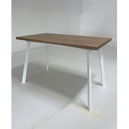 Стол ФИН 120 Дуб Канзас/ белый каркас М-City