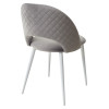 Стул MAX светло-серый #26, велюр / белый каркас М-City