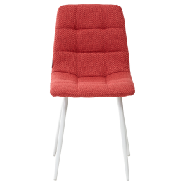Стул CHILLI TRF-04 красный, ткань / белый каркас М-City