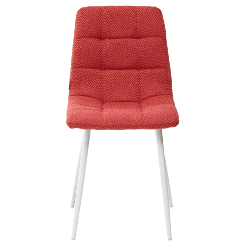 Стул CHILLI TRF-04 красный, ткань / белый каркас М-City