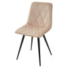 Стул CHILLI-X БЕЖЕВЫЙ #5, велюр / черный каркас М-City