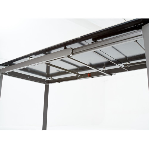 Стол CORNER 120 ITALIAN DARK GREY Серый мрамор глянцевый, керамика/ GREY1 М-City